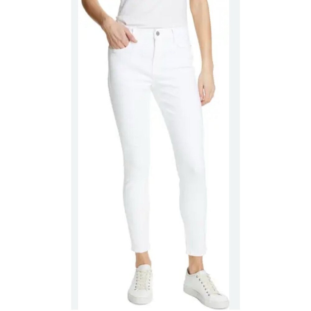 Frame Denim White Skinny Karlie‎ Crop Ankle Jeans  Sz 26 Stretch Casual Summer